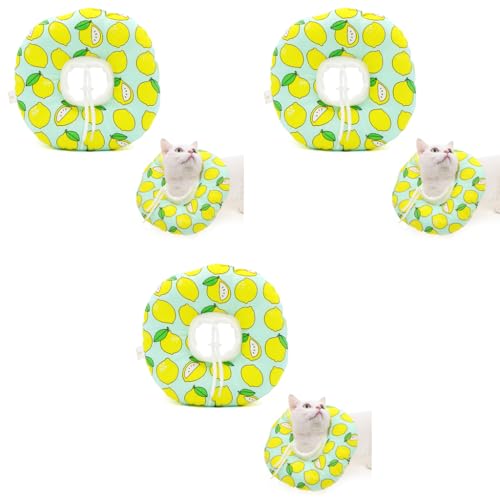 Qpets® Cat Cone Collar Adjustable Soft Elizabethan for Cats Small Dogs Comfy PP Cotton Protective E-Collar After Surgery Anti-Licking Design Detachable Machine Washable Cover S 12-22cm 3PCS Qpets® Cat Cone Collar Adjustable Soft Elizabethan for Cats Small Dogs Comfy PP Cotton Protective E-Collar After Surgery Anti-Licking Design Detachable Machine Washable Cover S 12-22cm 3PCS